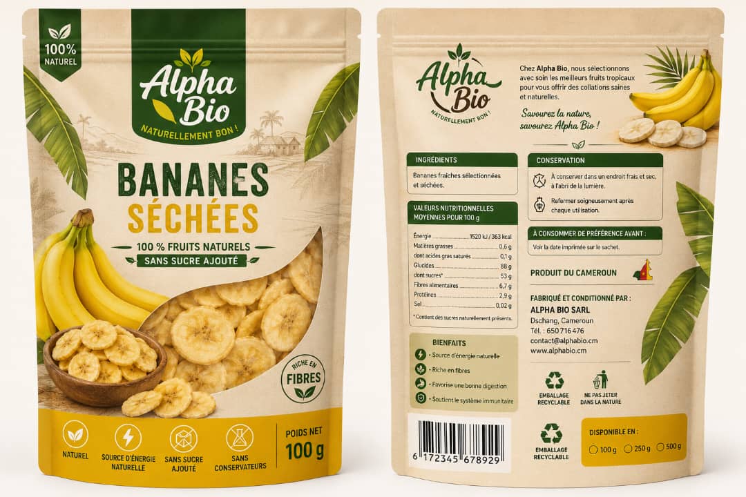 Bananes Séchées - Alpha Bio